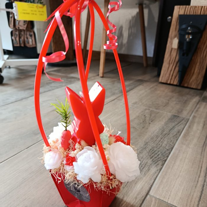 Кошница с великденски свещи