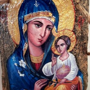 "Дева Мария с Младенеца" на керемида